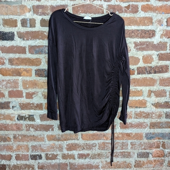 Loft Medium Brown Lounge‎ Cozy Long Sleeve Shirt w/ Fuzzy Inside - Picture 1 of 8